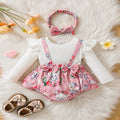 Sweet & Cute Autumn 2-Piece Baby Girls' Bodysuit, Ages 0-6 Months | Color: Pink | Image 1