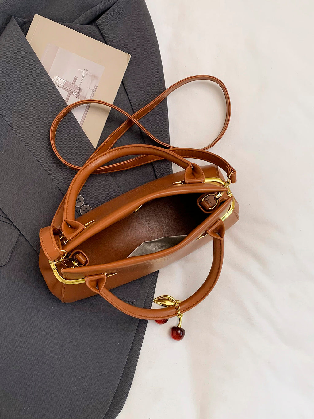 Modern Chic All-Season PU/Artificial Leather/Microfiber Leather Women's Crossbody Bags Other Bags | Color: Brown | Image 2
