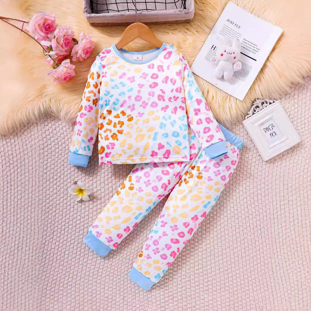 Sweet & Cute Autumn 2-Piece Girls' Pants Suit, Ages 2-7 | Color: Flower | Image 1
