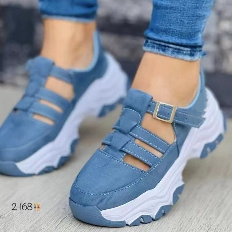 Modern Chic All-Season Velvet/Corduroy Women's Casual Shoes | Color: Blue | Image 1