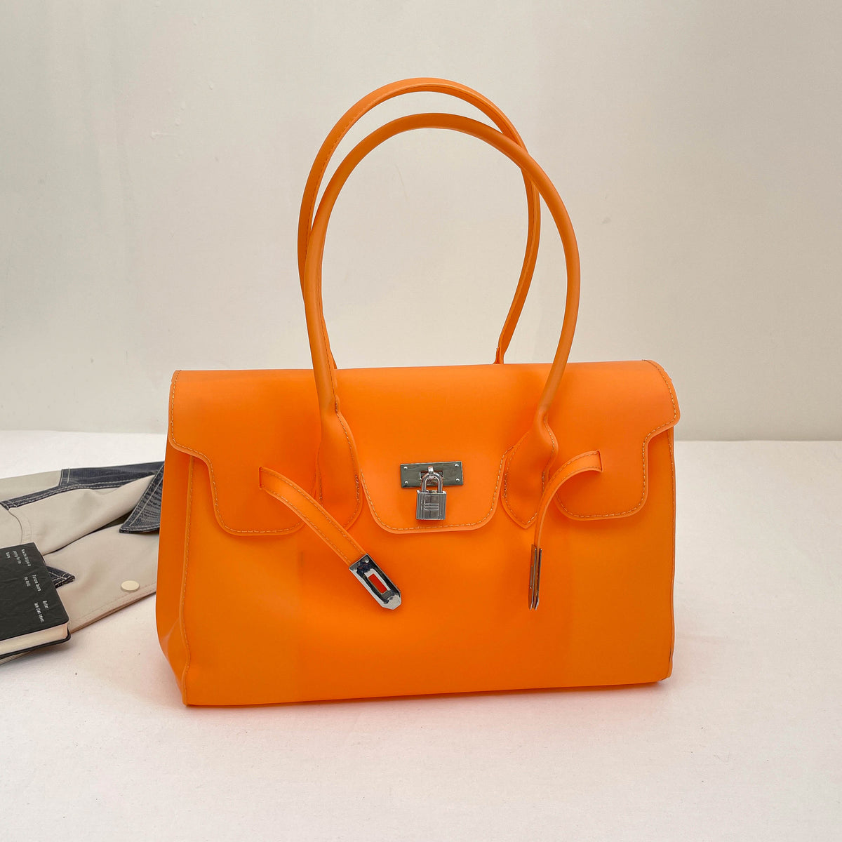 Trendy Summer Others Women's Shoulder Bags Tote Bags | Color: Orange | Image 2