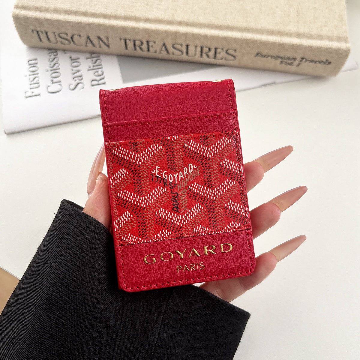 Modern Chic All-Season PU/Artificial Leather/Microfiber Leather Women's Functional Bags Card Pack | Color: Red | Image 3