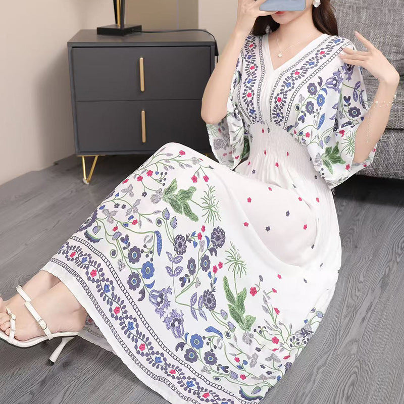 Modest Summer A-Line Dress | Color: Style 7 | Image 1