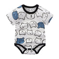 Minimalist Summer Unisex Baby Bodysuit, Ages 1-24 Months | Color: Blue&Black | Image 1