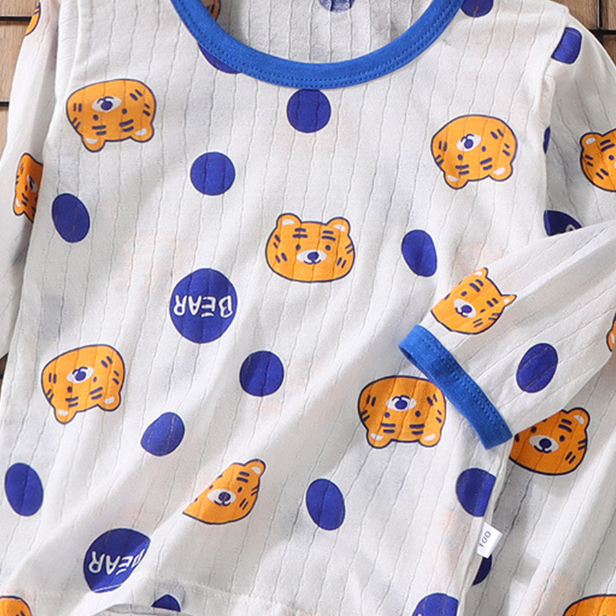 Minimalist Summer 2-Piece Unisex Kids' Pajama Set, Ages 2-7 | Color: Style 1 | Image 3
