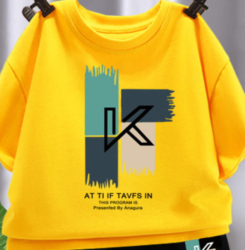 Minimalist Summer 2-Piece Boys' Pants Suit, Ages 2-9 | Color: Yellow | Image 3