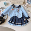 All-Season Sweet & Cute Spring 2-Piece Girls' Dress Suit, Ages 2-7 | Color: Blue | Image 1