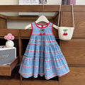Sweet & Cute Summer 2-Piece Girls' A-Line Dress, Ages 2-9 | Color: Blue | Image 1