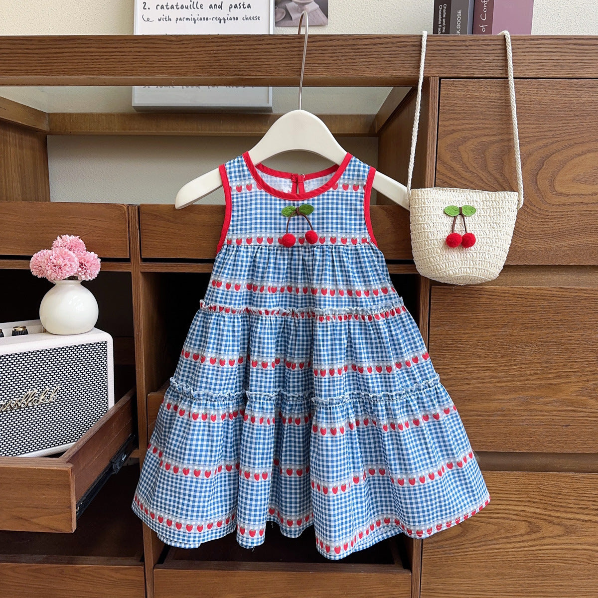 Sweet & Cute Summer 2-Piece Girls' A-Line Dress, Ages 2-9 | Color: Blue | Image 1