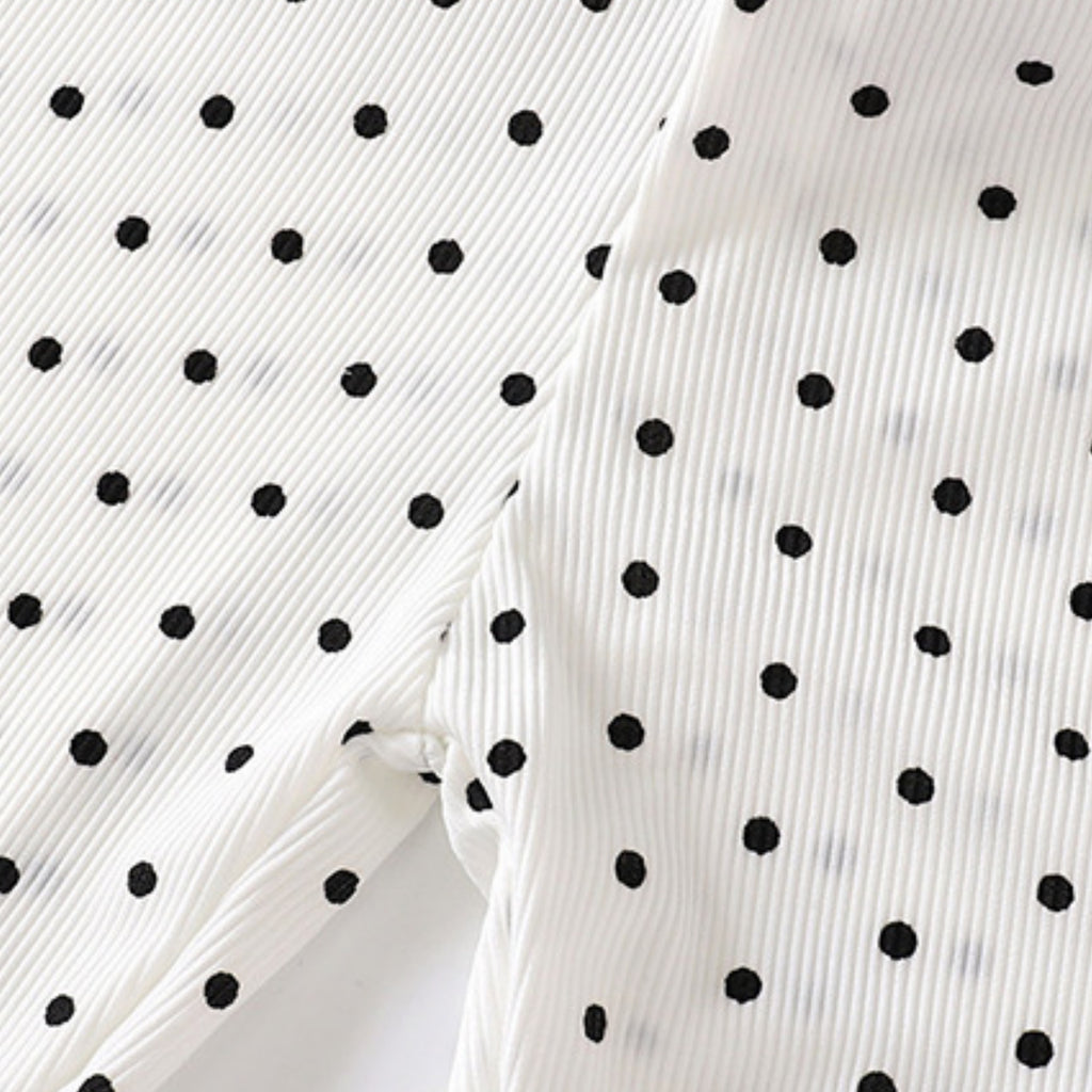 Minimalist Summer 2-Piece Girls' Pajama Set, Ages 2-9 | Color: White | Image 3