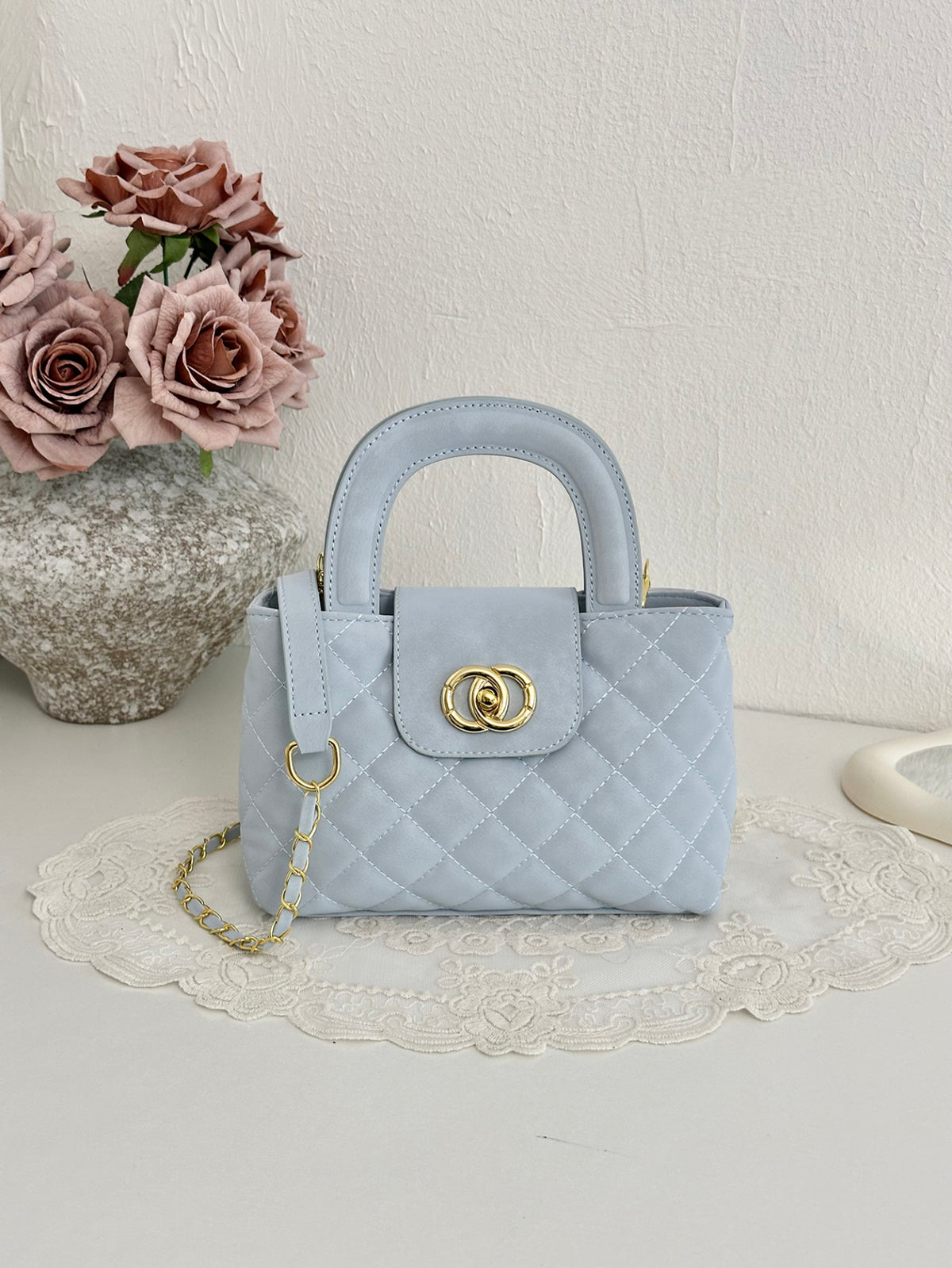 Modern Chic All-Season PU/Artificial Leather/Microfiber Leather Women's Crossbody Bags Other Bags | Color: Blue | Image 3