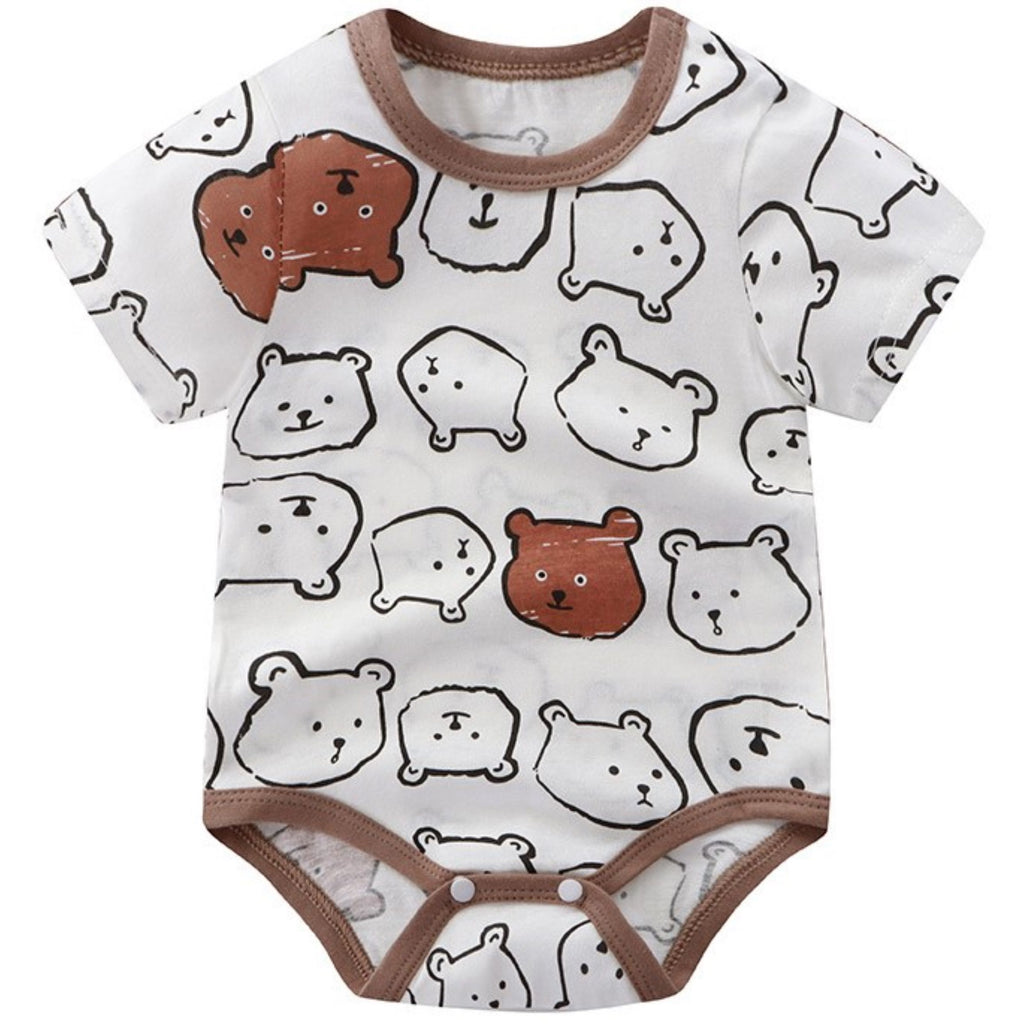 Minimalist Summer Unisex Baby Bodysuit, Ages 1-24 Months | Color: Coffee | Image 2