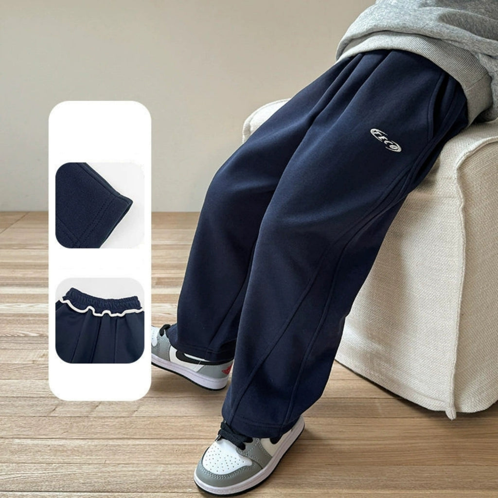Modern Chic All-Season Casual Sporty Spring Boys' Casual Pants, Ages 4-14 | Color: Navy | Image 3