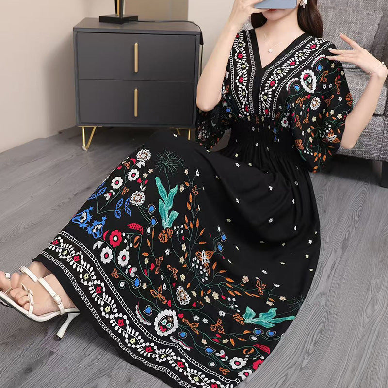 Modest Summer A-Line Dress | Color: Style 9 | Image 1