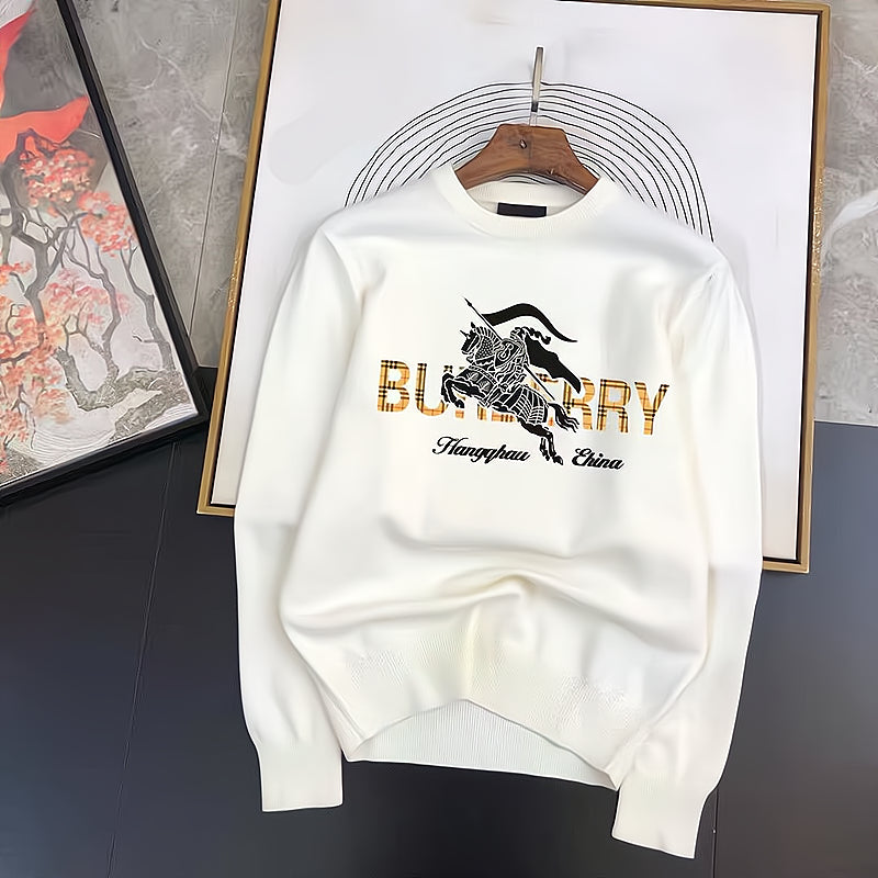Modern Chic All-Season Minimalist Autumn Boys' Sweatshirt, Ages 2-13 | Color: White | Image 1