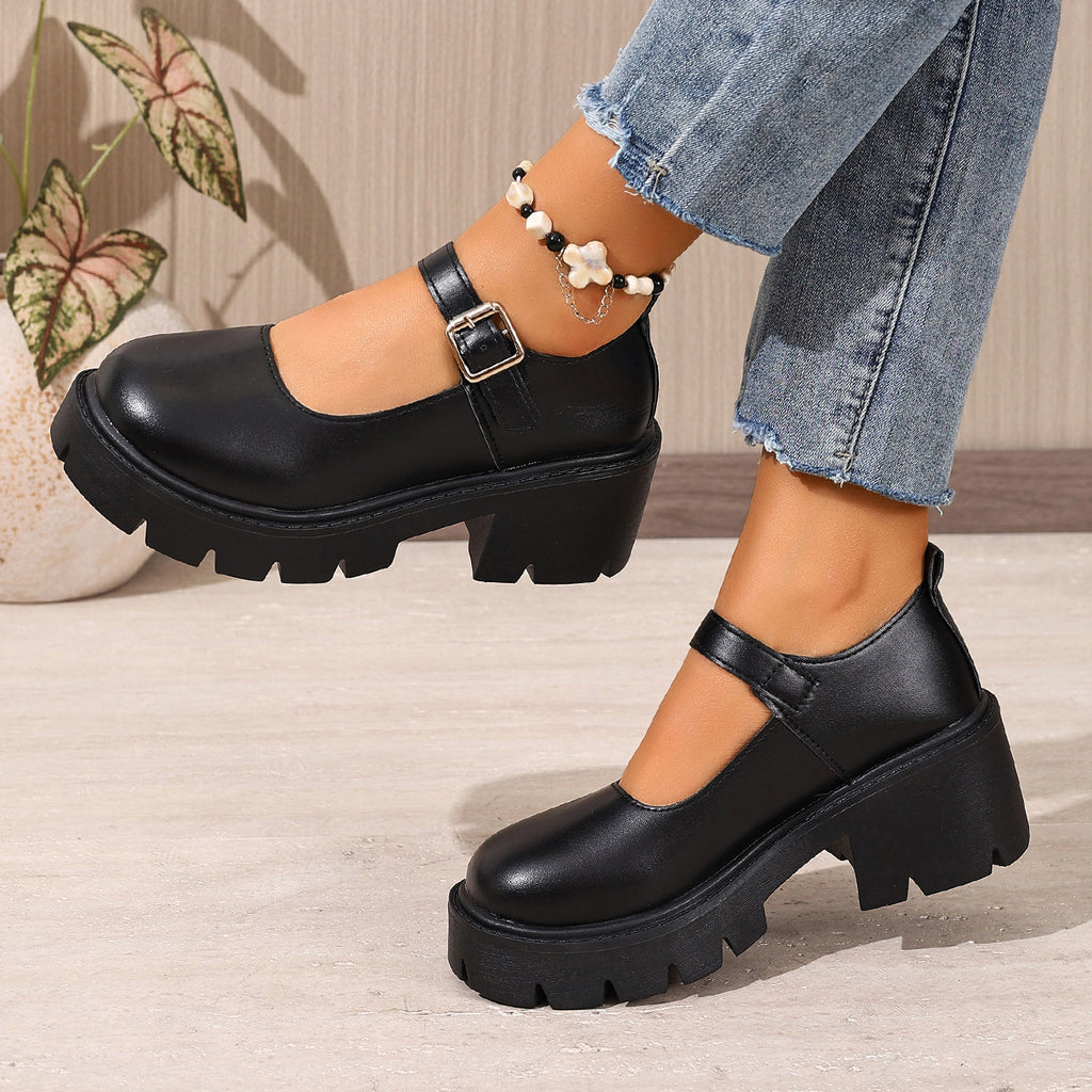 Modern Chic All-Season PU/Artificial Leather/Microfiber Leather Women's Platform Heels | Color: Style 2 | Image 2
