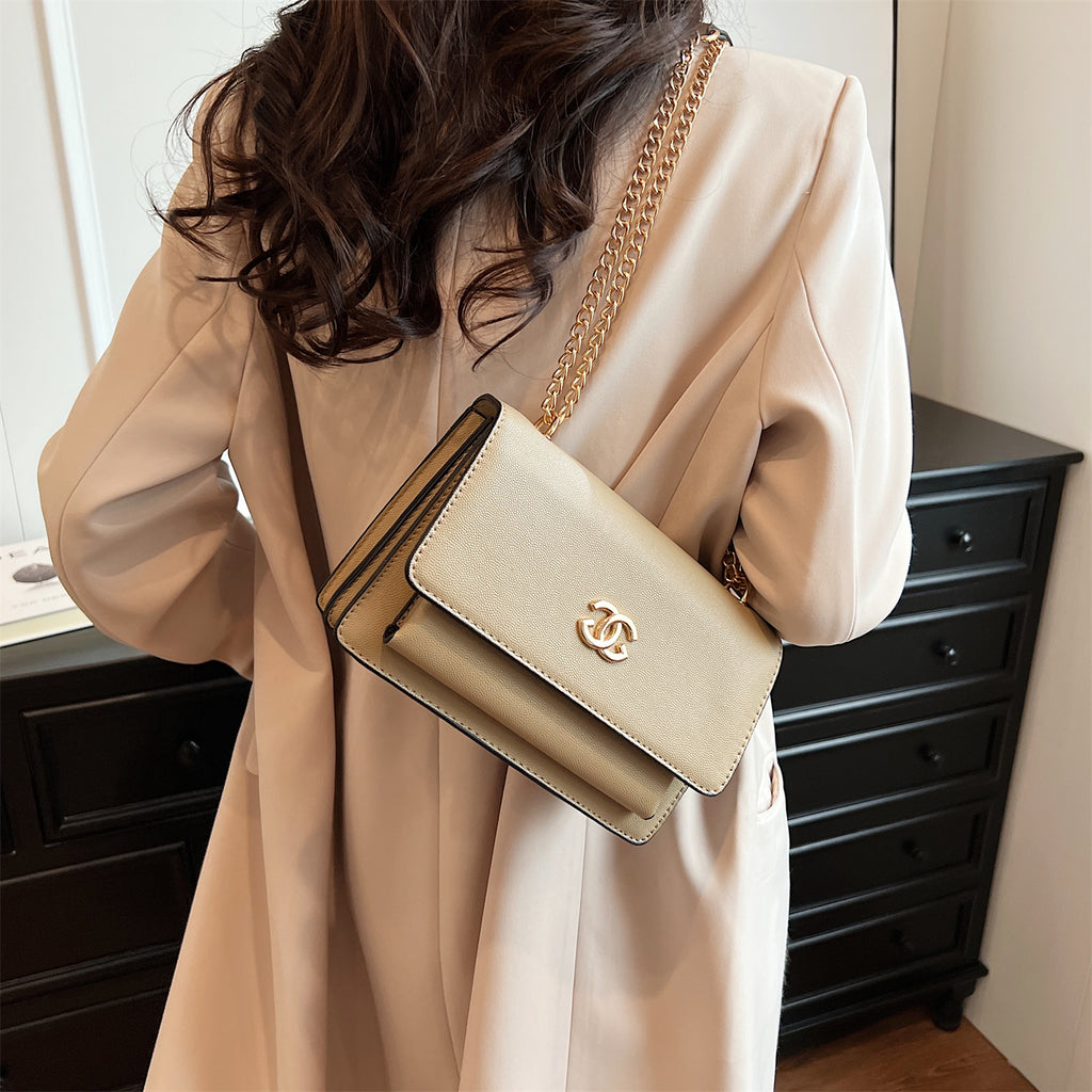 Modern Chic All-Season PU/Artificial Leather/Microfiber Leather Women's Crossbody Bags Other Bags | Color: Khaki | Image 2