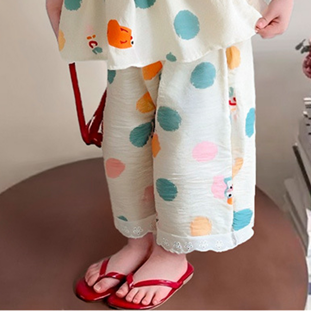 Sweet & Cute Summer 2-Piece Girls' Pants Suit, Ages 2-7 | Color: Style 2 | Image 2