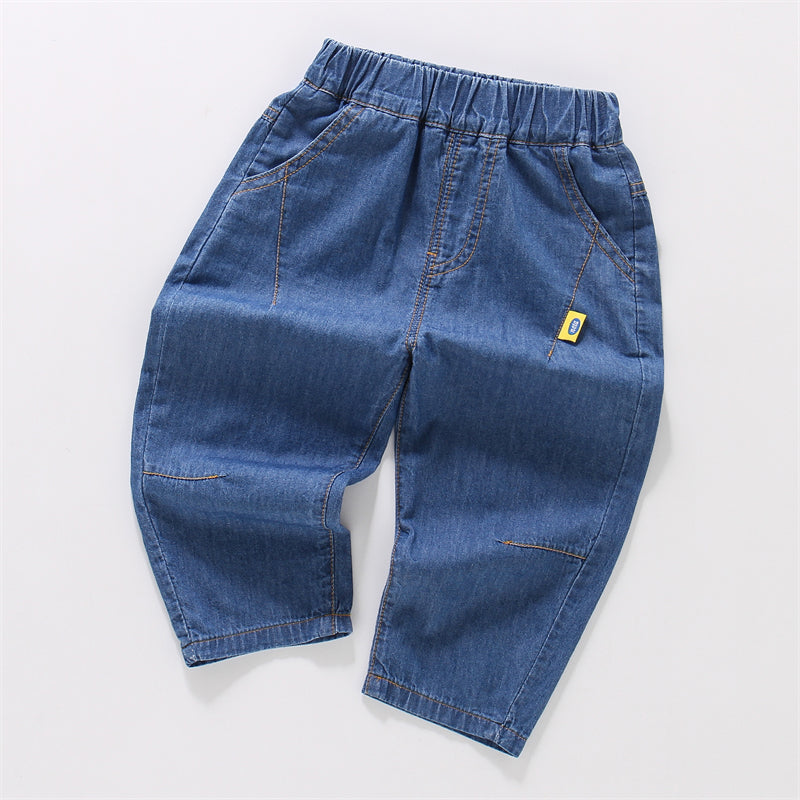 Casual Sporty Autumn Boys' Jeans, Ages 2-9 | Color: Blue | Image 2