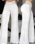 Elegant All-Season Trousers | Color: White | Image 1