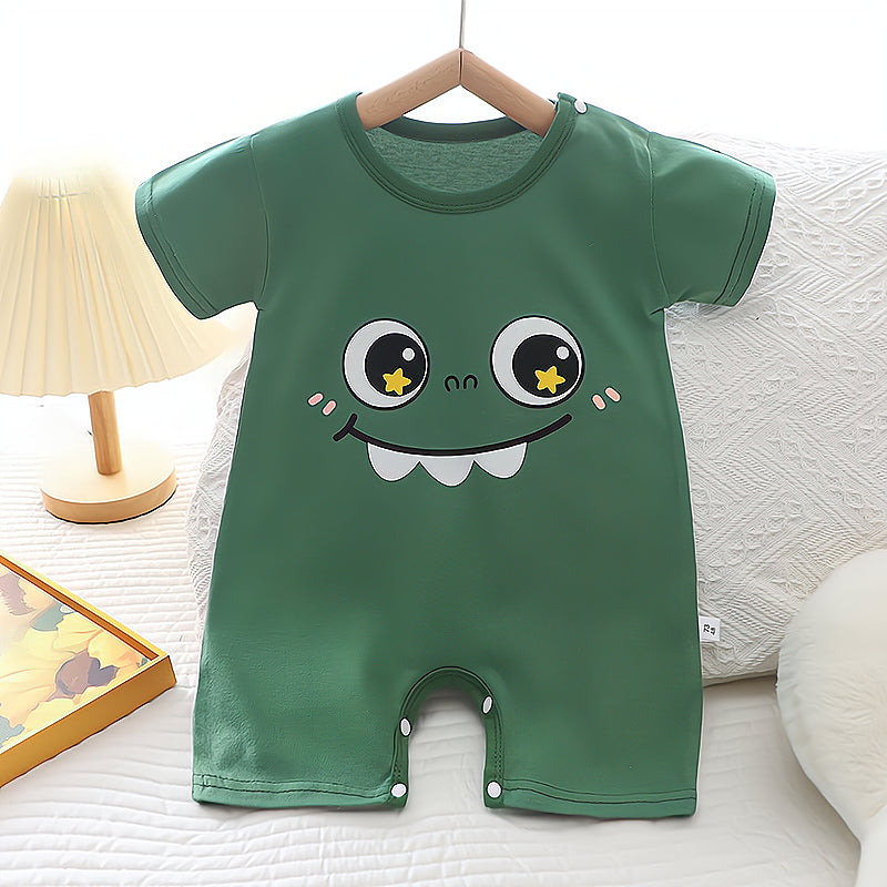 Modern Chic All-Season Minimalist Summer Unisex Baby Jumpsuit, Ages 1-12 Months | Color: Style 1 | Image 1