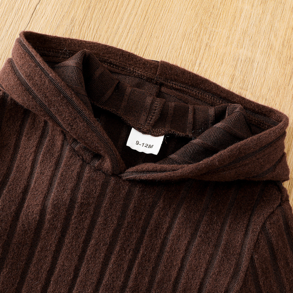 Minimalist Autumn 2-Piece Baby Girls' Pants Suit, Ages 0-24 Months | Color: Brown | Image 2