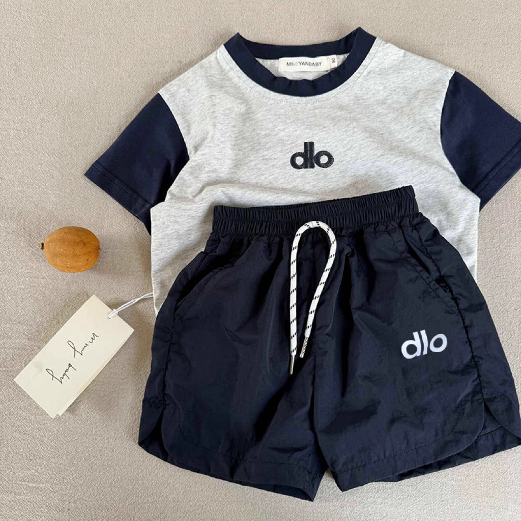Modern Chic All-Season Casual Sporty Summer 2-Piece Unisex Kids' Pants Suit, Ages 2-9 | Color: Grey | Image 1