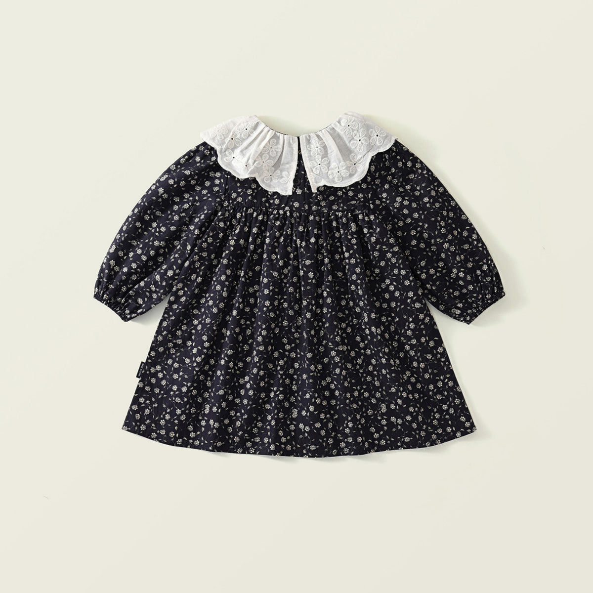 Minimalist Autumn Girls' A-Line Dress, Ages 2-9 | Color: Flower | Image 3