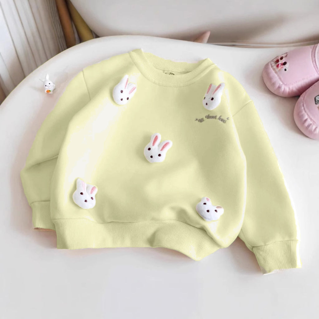 Sweet & Cute Autumn Girls' Sweatshirt, Ages 2-7 | Color: White | Image 3