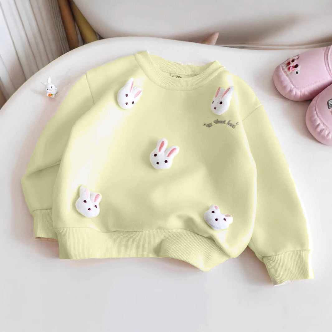 Sweet & Cute Autumn Girls' Sweatshirt, Ages 2-7 | Color: White | Image 3