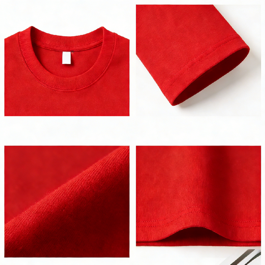 Casual Sporty Summer Unisex Kids' T-Shirt, Ages 2-7 | Color: Red | Image 2