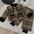 Casual Sporty Winter 2-Piece Girls' Pants Suit, Ages 2-7 | Color: Deep Brown | Image 1