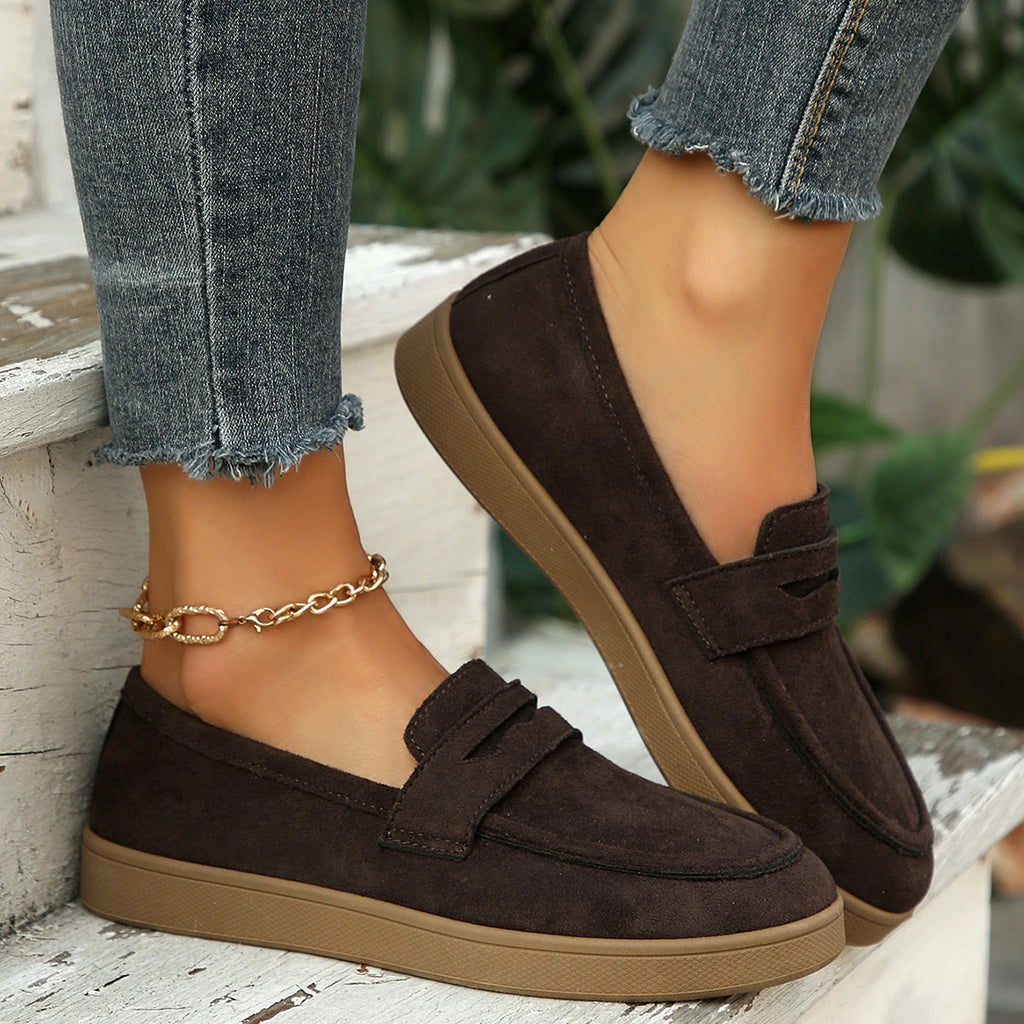 Modern Chic All-Season PU/Artificial Leather/Microfiber Leather Women's Casual Shoes | Color: Brown | Image 1