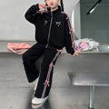 Sweet & Cute Autumn 2-Piece Girls' Pants Suit, Ages 4-14 | Color: Black | Image 1