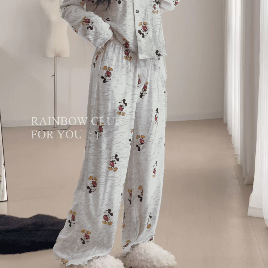 Modern Chic Elegant All-Season 2 Pcs Women 's Long Sleeve Sleep Set | Color: Style 1 | Image 2