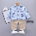 Minimalist Spring 2-Piece Baby Boys' Pants Suit, Ages 9-24 Months | Color: Blue | Image 1