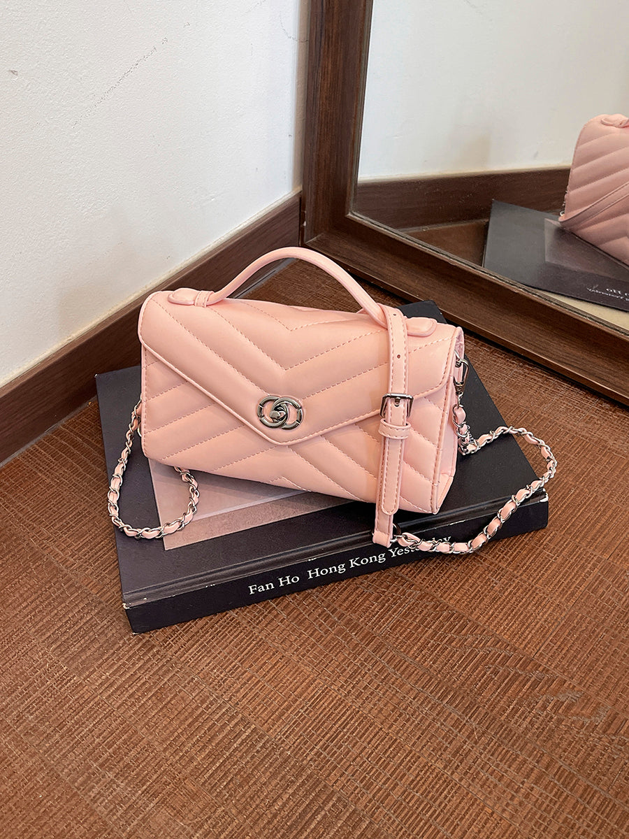 Modern Chic All-Season PU/Artificial Leather/Microfiber Leather Women's Crossbody Bags Other Bags | Color: Pink | Image 1