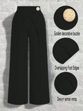 Casual Sporty All-Season Trousers | Color: Black | Image 1