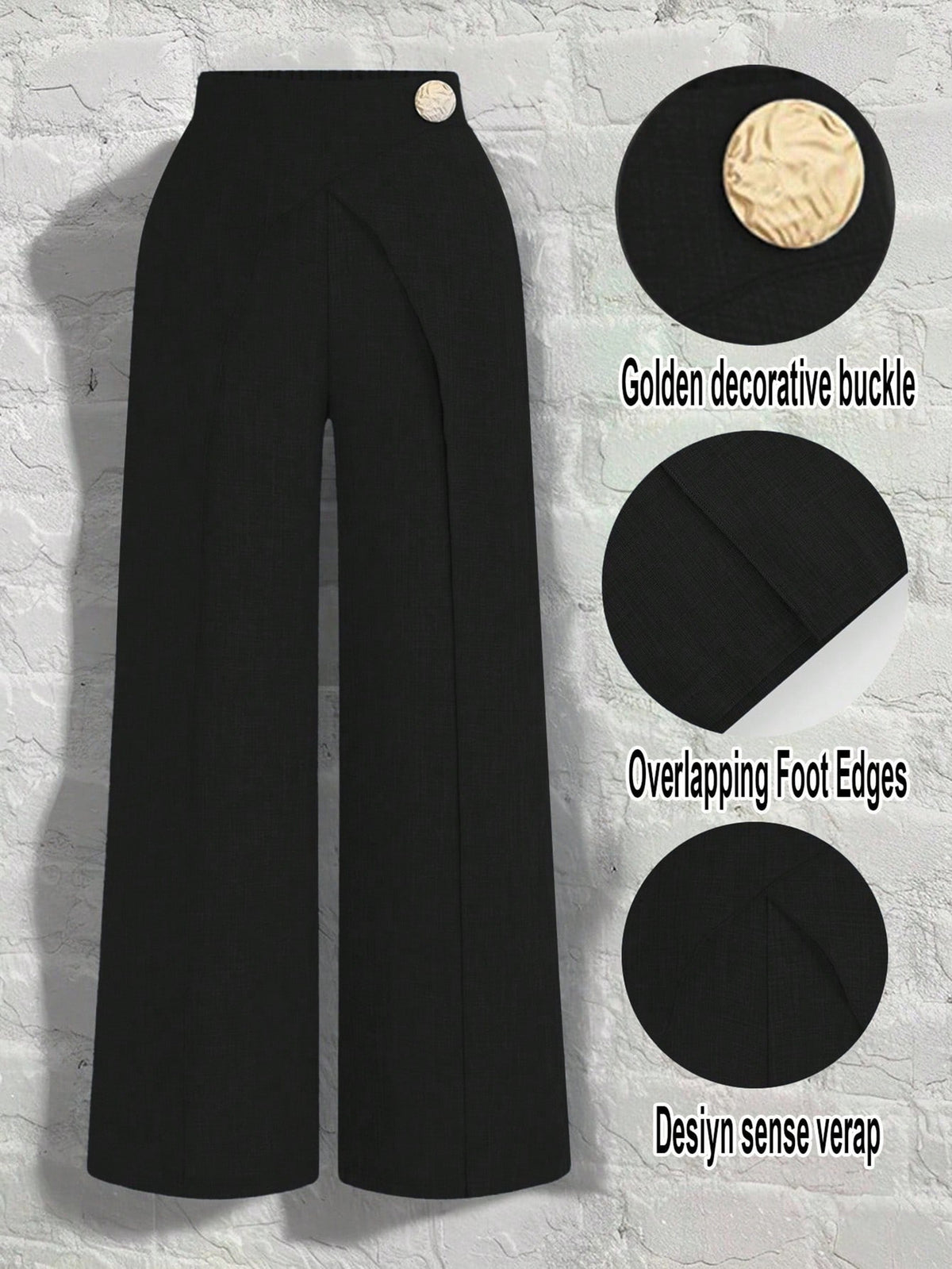 Casual Sporty All-Season Trousers | Color: Black | Image 1