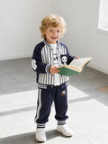 Trendy Autumn 3-Piece Unisex Kids' Pants Suit, Ages 2-7 | Color: Navy | Image 1