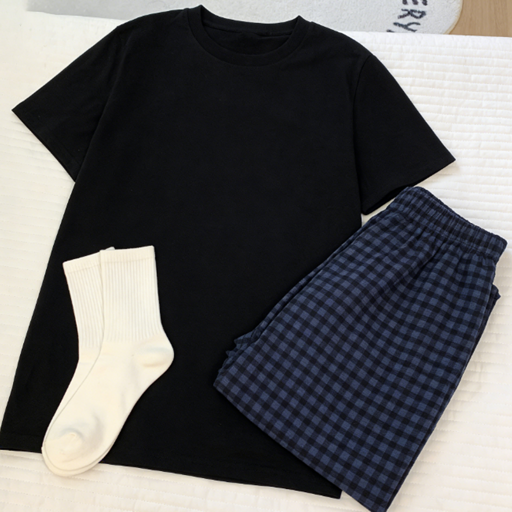 Sweet Feminine Summer 2 Pcs Women 's Short  Sleeve Sleep Set | Color: Style 2 | Image 3