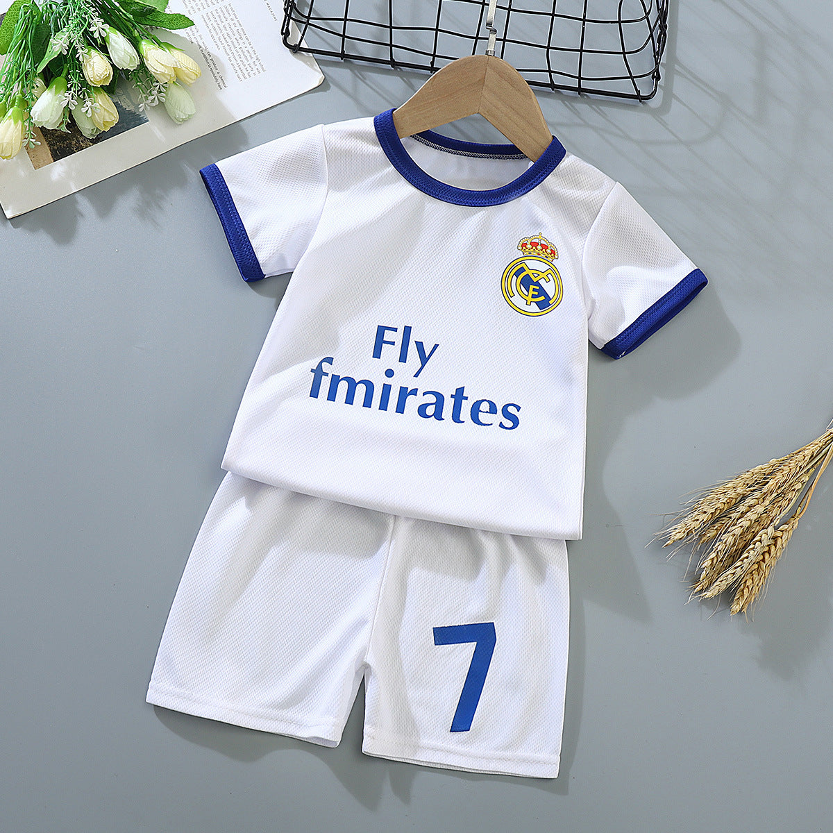 Minimalist Summer 2-Piece Boys' Pants Suit, Ages 2-9 | Color: Blue | Image 1