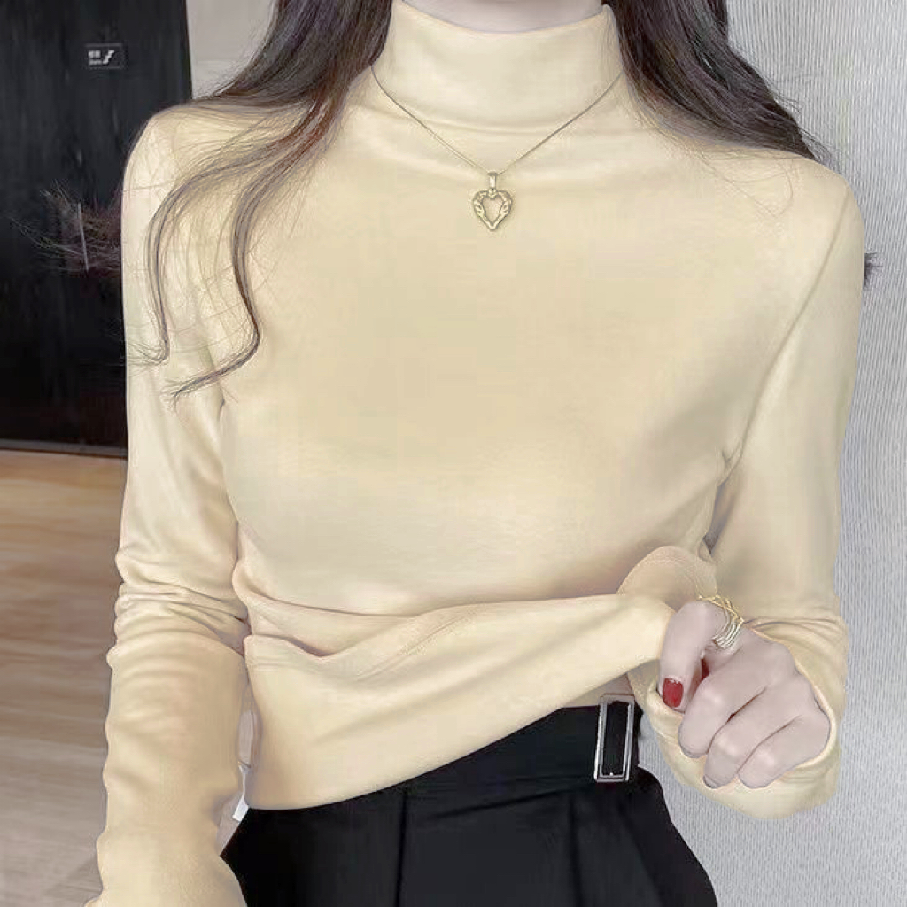 Minimalist Winter T-Shirt | Color: Apricot | Image 1