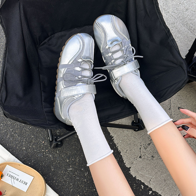 Modern Chic All-Season PU/Artificial Leather/Microfiber Leather Women's Casual Shoes | Color: Silver | Image 3