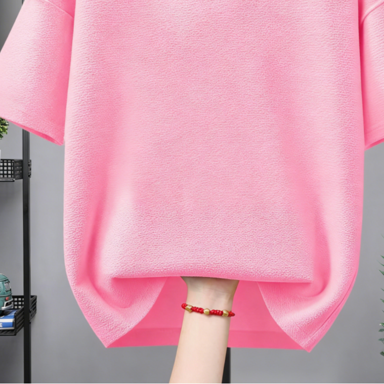 Minimalist Summer Unisex Kids' T-Shirt, Ages 3-14 | Color: Pink | Image 3