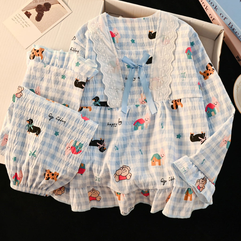 All-Season Sweet & Cute Autumn 2-Piece Girls' Pajama Set, Ages 3-14 | Color: Style 2 | Image 2
