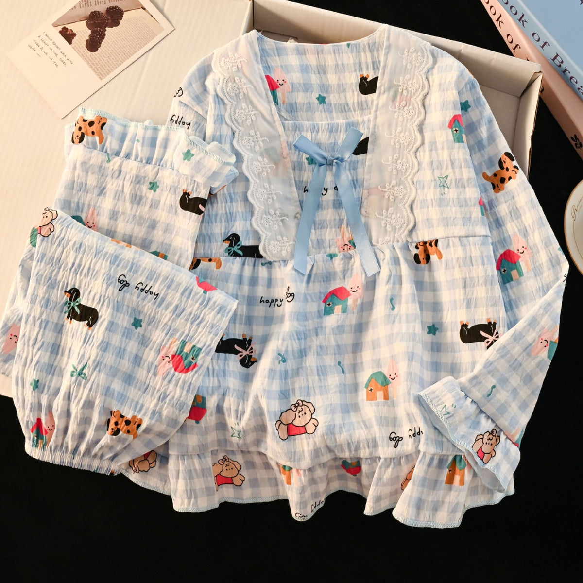 All-Season Sweet & Cute Autumn 2-Piece Girls' Pajama Set, Ages 3-14 | Color: Style 2 | Image 2