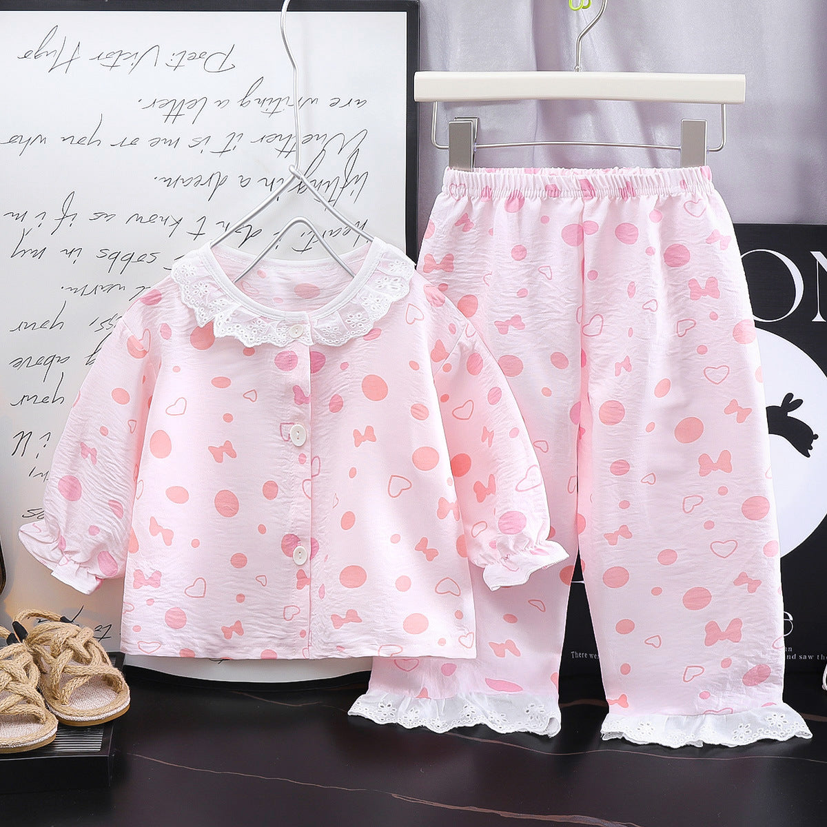 Sweet & Cute Summer 2-Piece Girls' Pajama Set, Ages 2-11 | Color: Style 1 | Image 1