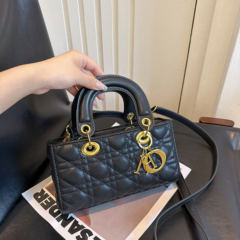 Modern Chic All-Season PU/Artificial Leather/Microfiber Leather, Cloth / Textile Women's Crossbody Bags Box Bags | Color: Black | Image 1