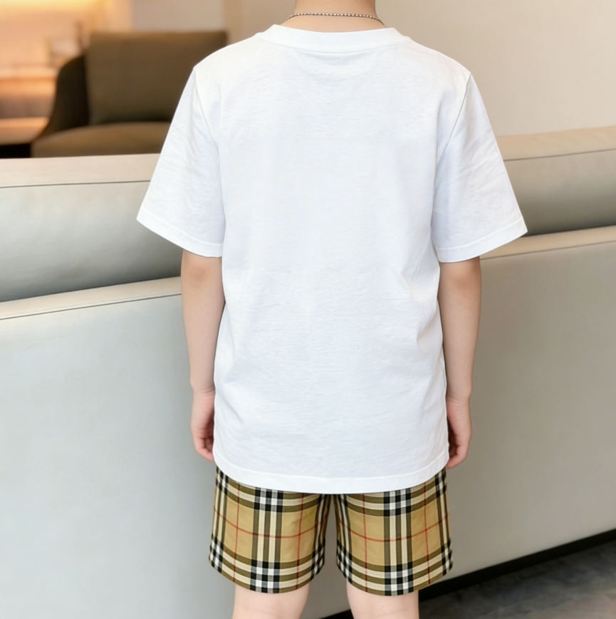 Modern Chic All-Season Minimalist Summer 2-Piece Boys' Pants Suit, Ages 3-13 | Color: White | Image 2